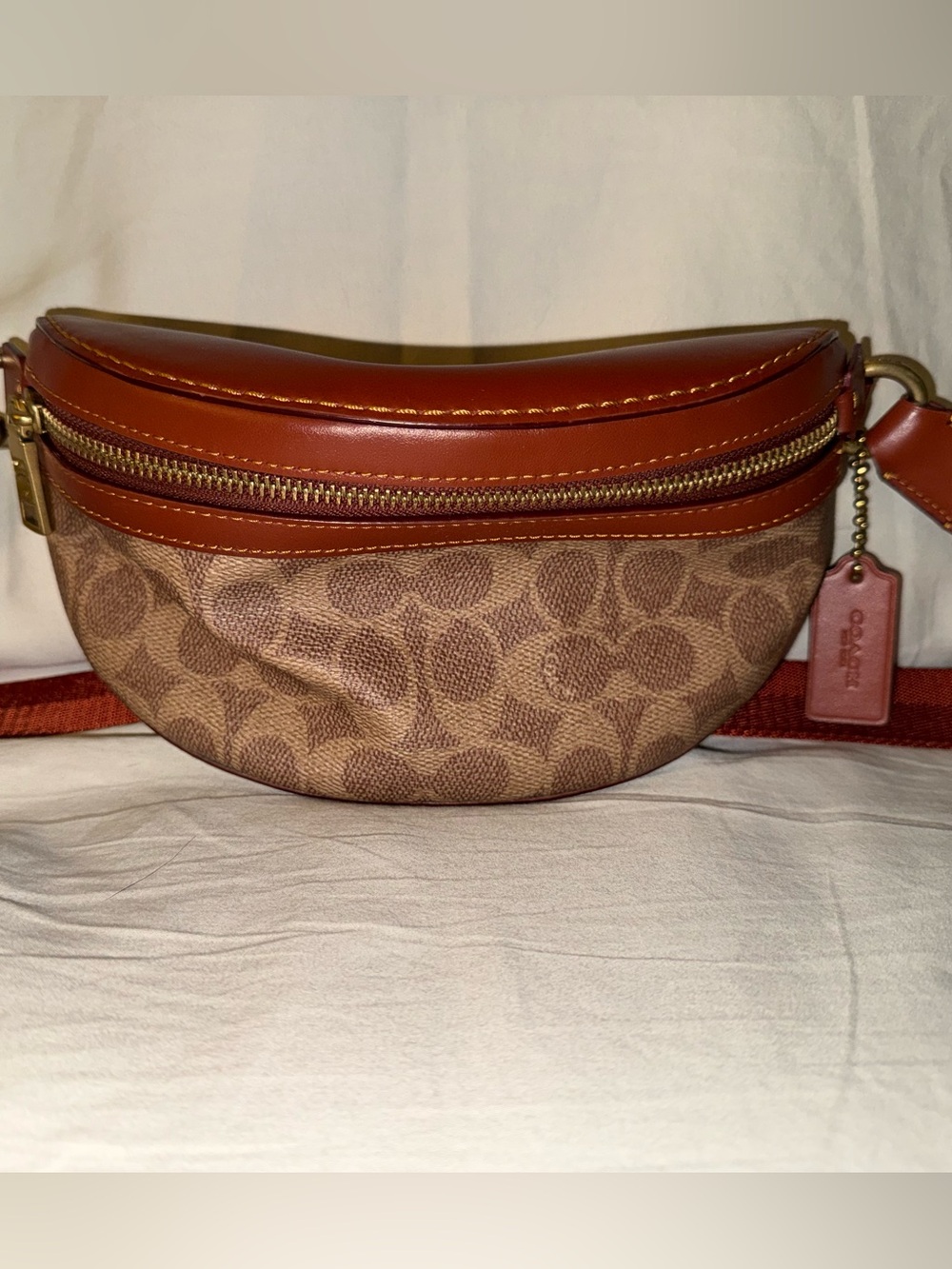 Coach Bethany Belt Bag in Signature Canvas & Leather